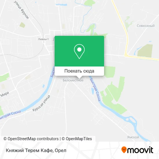 Карта Княжий Терем Кафе