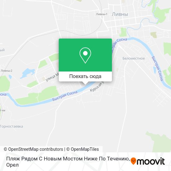 Карта Пляж Рядом С Новым Мостом Ниже По Течению