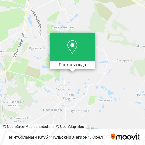 Карта Пейнтбольный Клуб ""Тульский Легион""