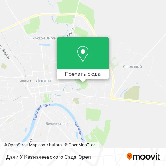 Карта Дачи У Казначеевского Сада