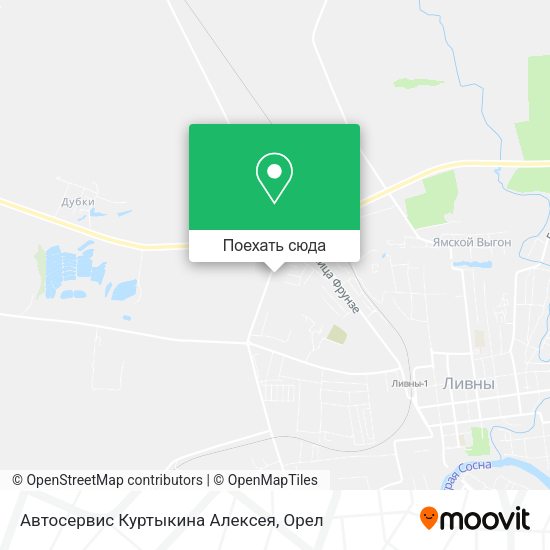 Карта Автосервис Куртыкина Алексея