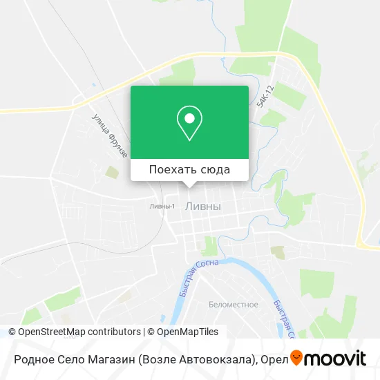 Карта Родное Село Магазин (Возле Автовокзала)
