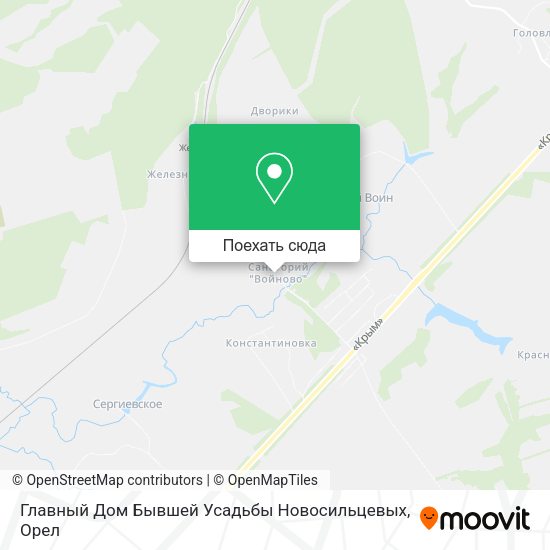 Карта Главный Дом Бывшей Усадьбы Новосильцевых