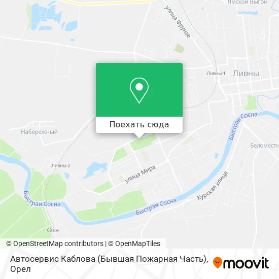 Карта Автосервис Каблова (Бывшая Пожарная Часть)