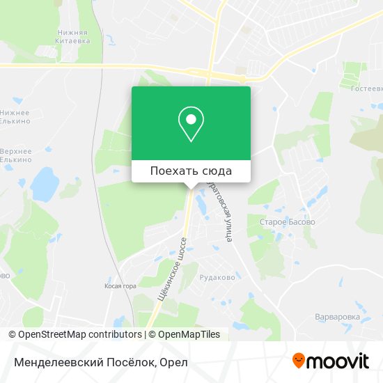 Карта Менделеевский Посёлок