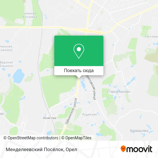 Карта Менделеевский Посёлок