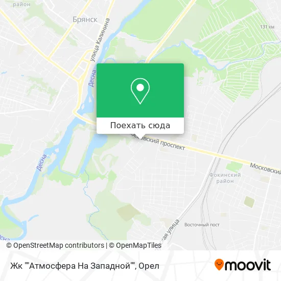Карта Жк ""Атмосфера На Западной""