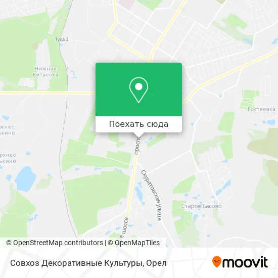 Карта Совхоз Декоративные Культуры