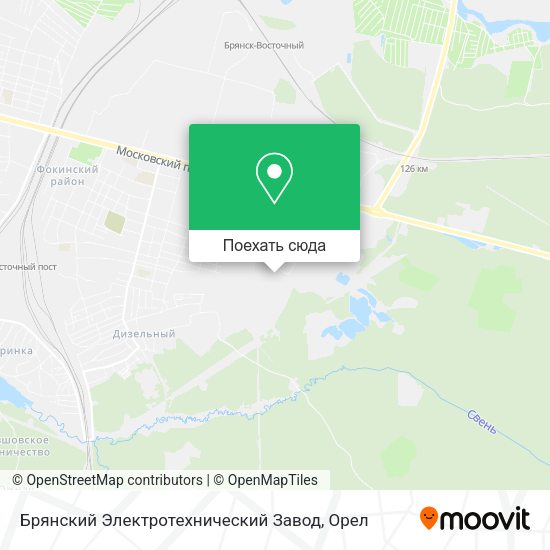 Карта Брянский Электротехнический Завод