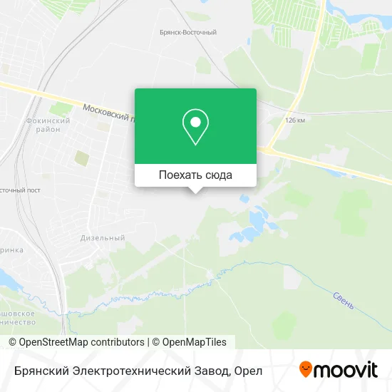 Карта Брянский Электротехнический Завод