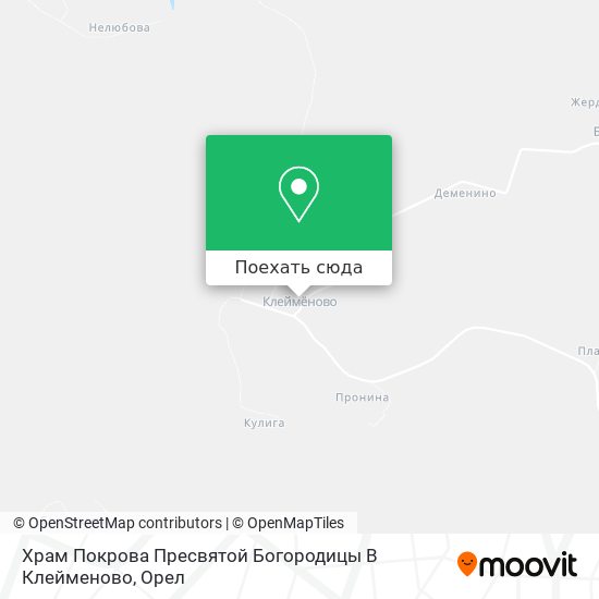 Карта Храм Покрова Пресвятой Богородицы В Клейменово