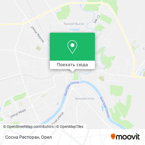Карта Сосна Ресторан