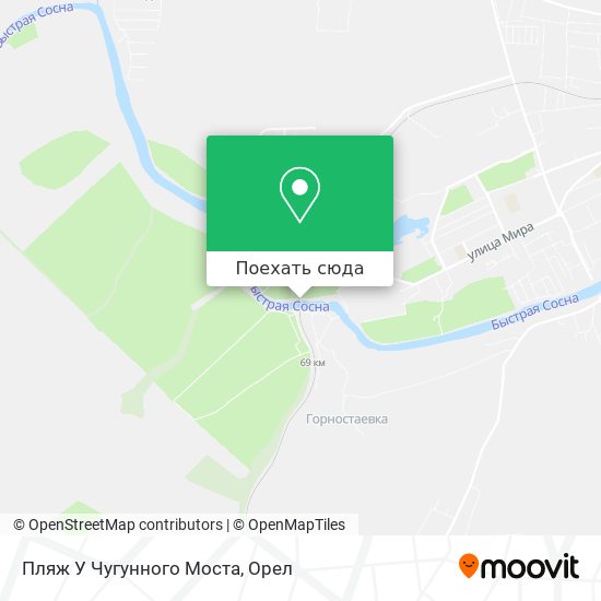 Карта Пляж У Чугунного Моста