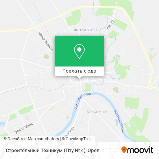 Карта Строительный Техникум (Пту № 4)