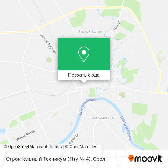 Карта Строительный Техникум (Пту № 4)