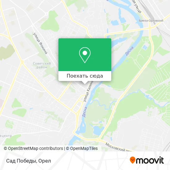 Карта Сад Победы