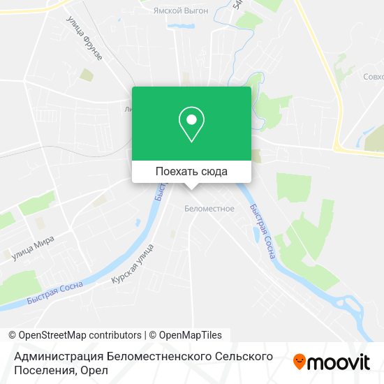 Карта Администрация Беломестненского Сельского Поселения