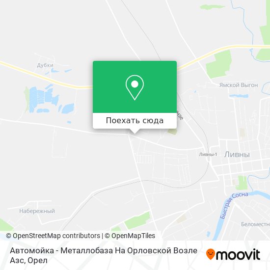 Карта Автомойка - Металлобаза На Орловской Возле Азс