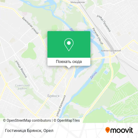 Карта Гостиница Брянск