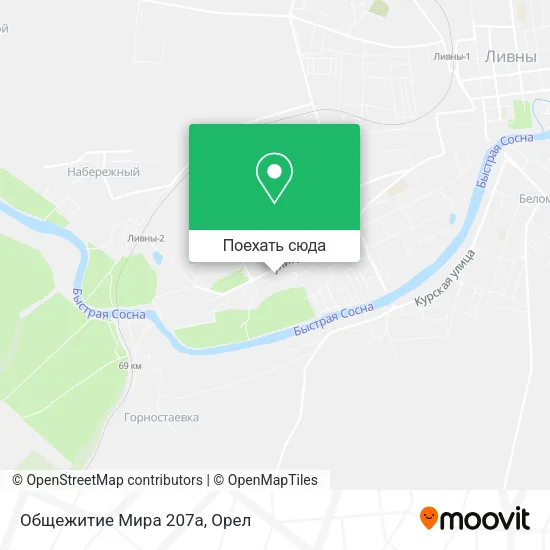 Карта Общежитие Мира 207а