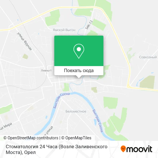 Карта Стоматология 24 Часа (Возле Заливенского Моста)