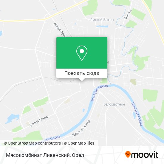 Карта Мясокомбинат Ливенский