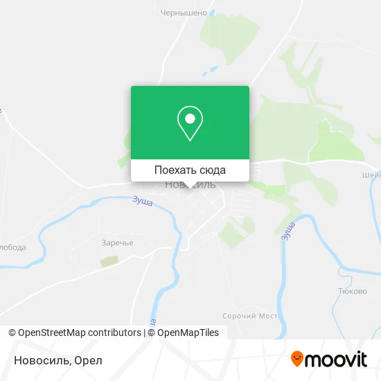 Карта Новосиль