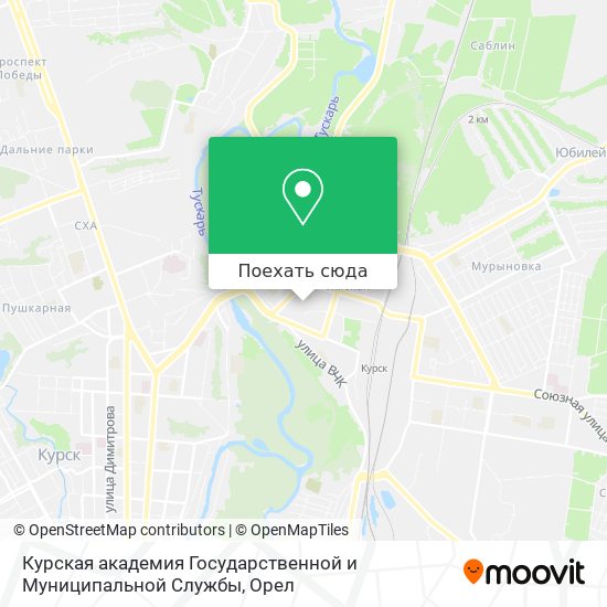 Карта Курская академия Государственной и Муниципальной Службы