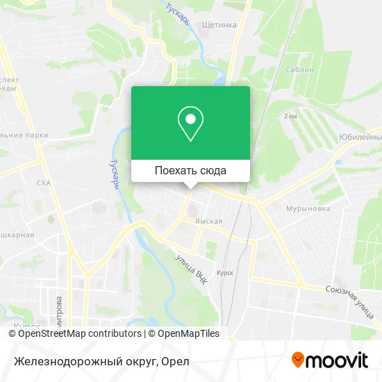 Карта Железнодорожный округ