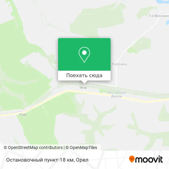 Карта Остановочный пункт-18 км