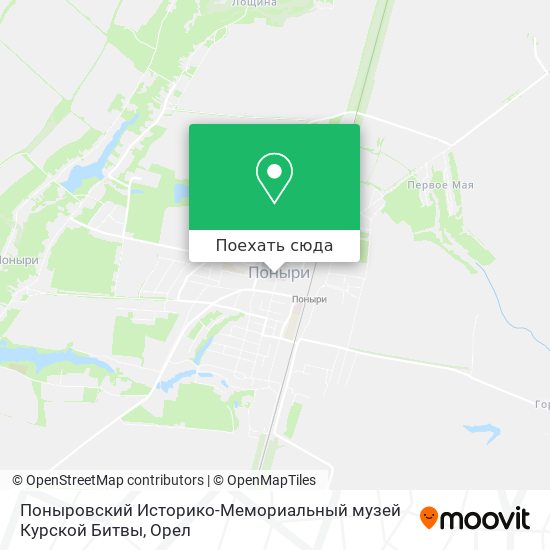 Карта Поныровский Историко-Мемориальный музей Курской Битвы