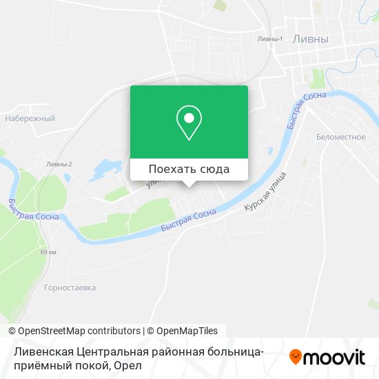 Карта Ливенская Центральная районная больница-приёмный покой