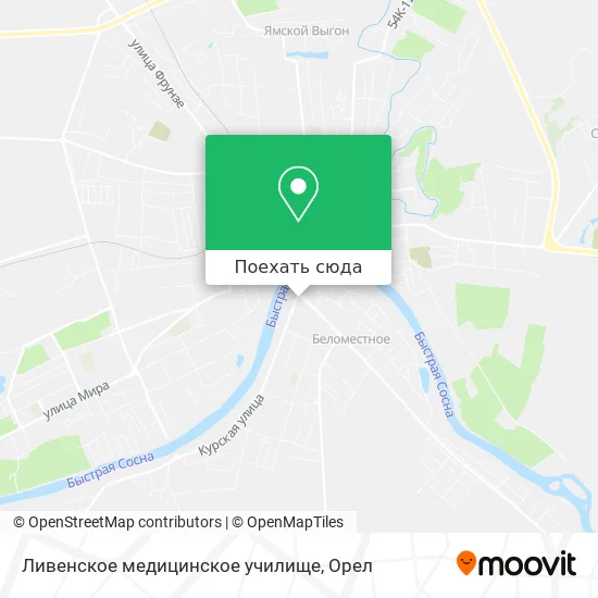 Карта Ливенское медицинское училище
