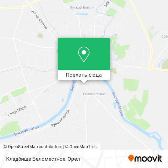 Карта Кладбище Беломестное