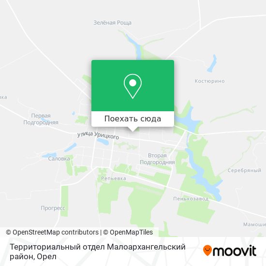 Карта Территориальный отдел Малоархангельский район