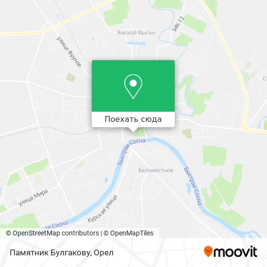 Карта Памятник Булгакову