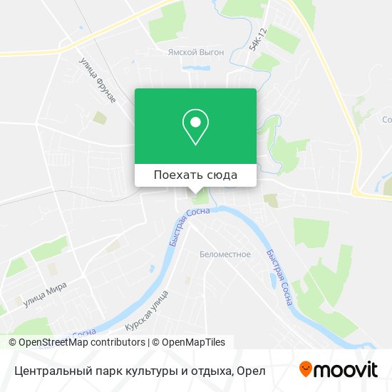 Карта Центральный парк культуры и отдыха