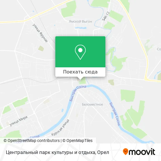 Карта Центральный парк культуры и отдыха