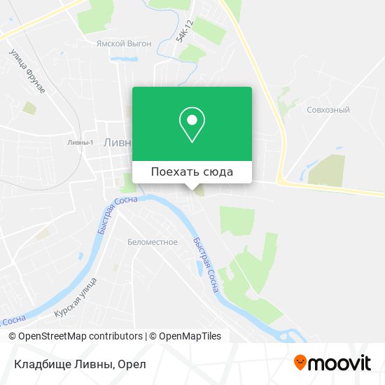 Карта Кладбище Ливны