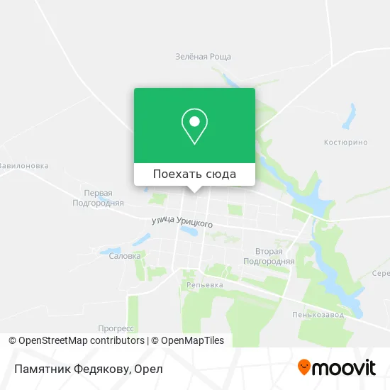 Карта Памятник Федякову