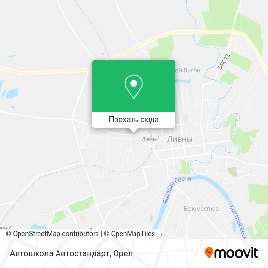 Карта Автошкола Автостандарт