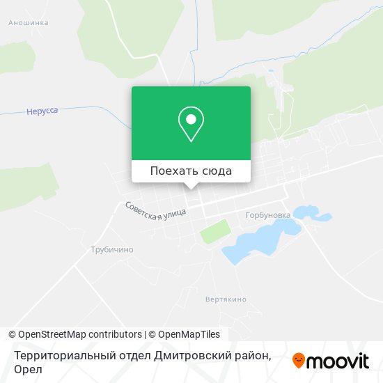 Карта Территориальный отдел Дмитровский район