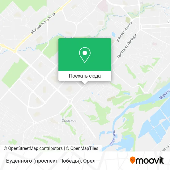Карта Будённого (проспект Победы)