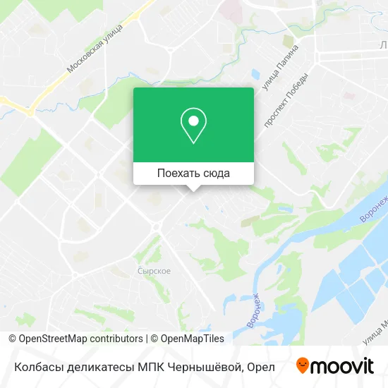 Карта Колбасы деликатесы МПК Чернышёвой