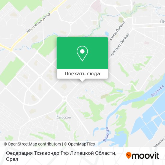 Карта Федерация Тхэквондо Гтф Липецкой Области