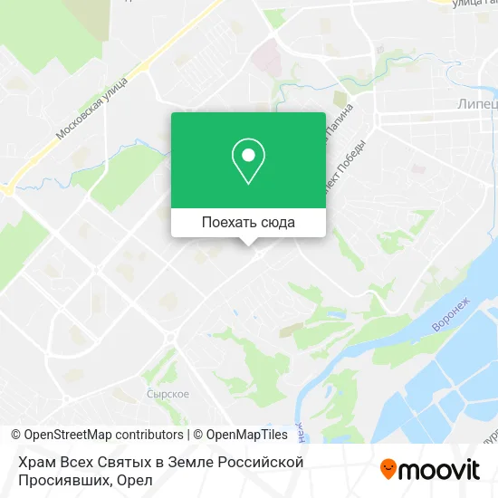 Карта Храм Всех Святых в Земле Российской Просиявших