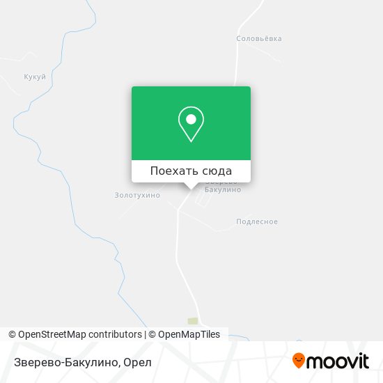 Карта Зверево-Бакулино