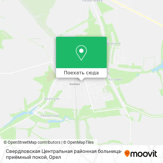 Карта Свердловская Центральная районная больница-приёмный покой