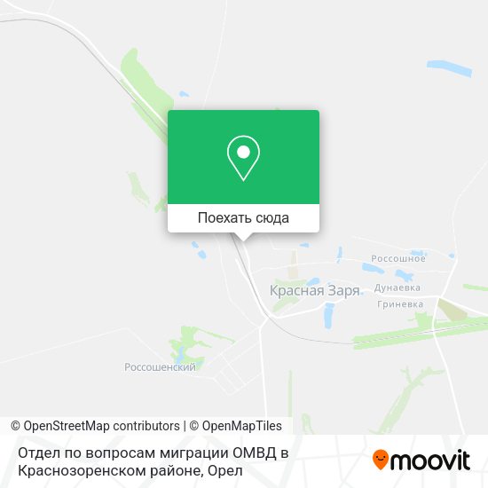 Карта Отдел по вопросам миграции ОМВД в Краснозоренском районе