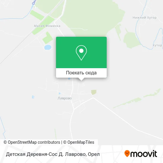 Карта Детская Деревня-Сос Д. Лаврово